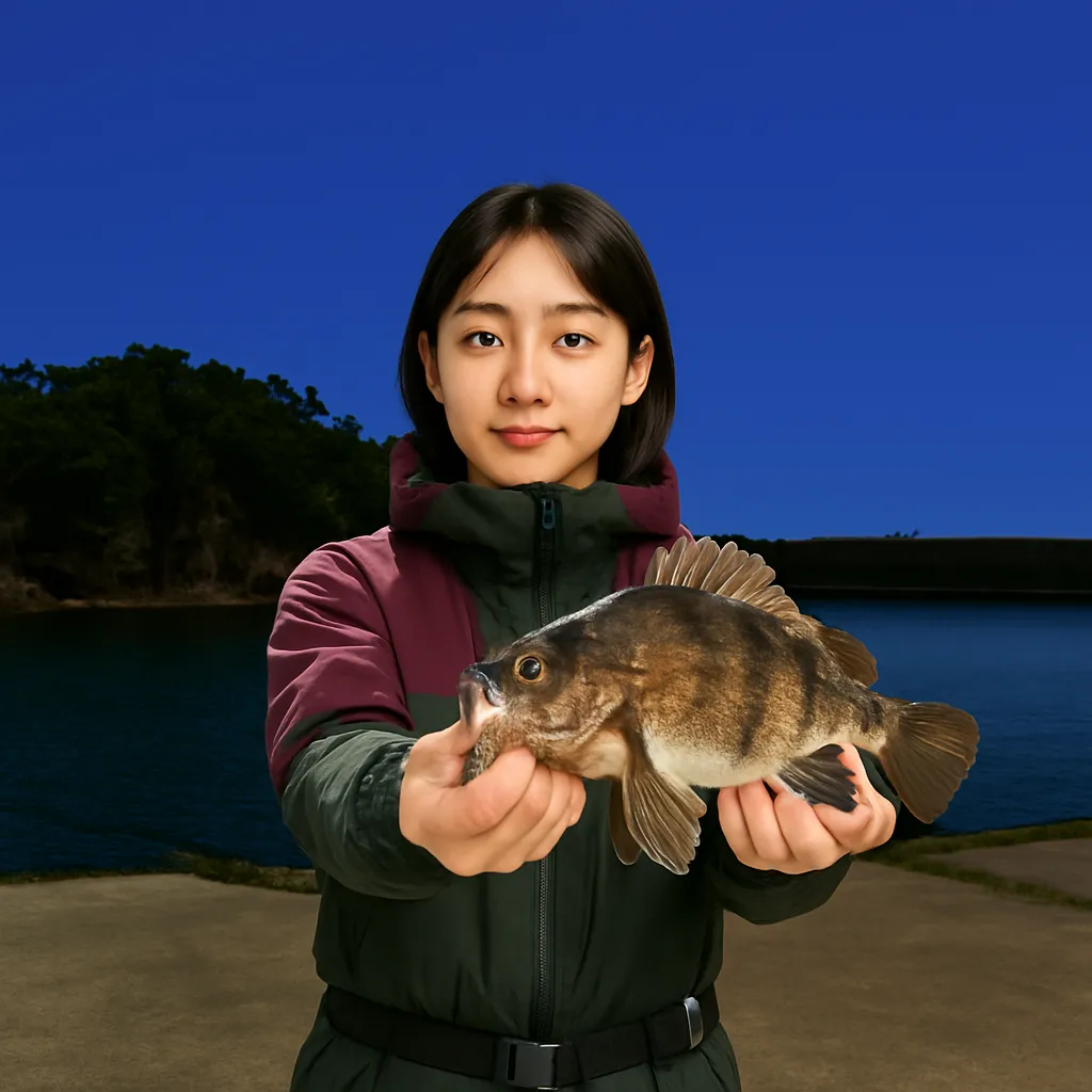 室浜漁港でメバルの釣果を得た森永.webp