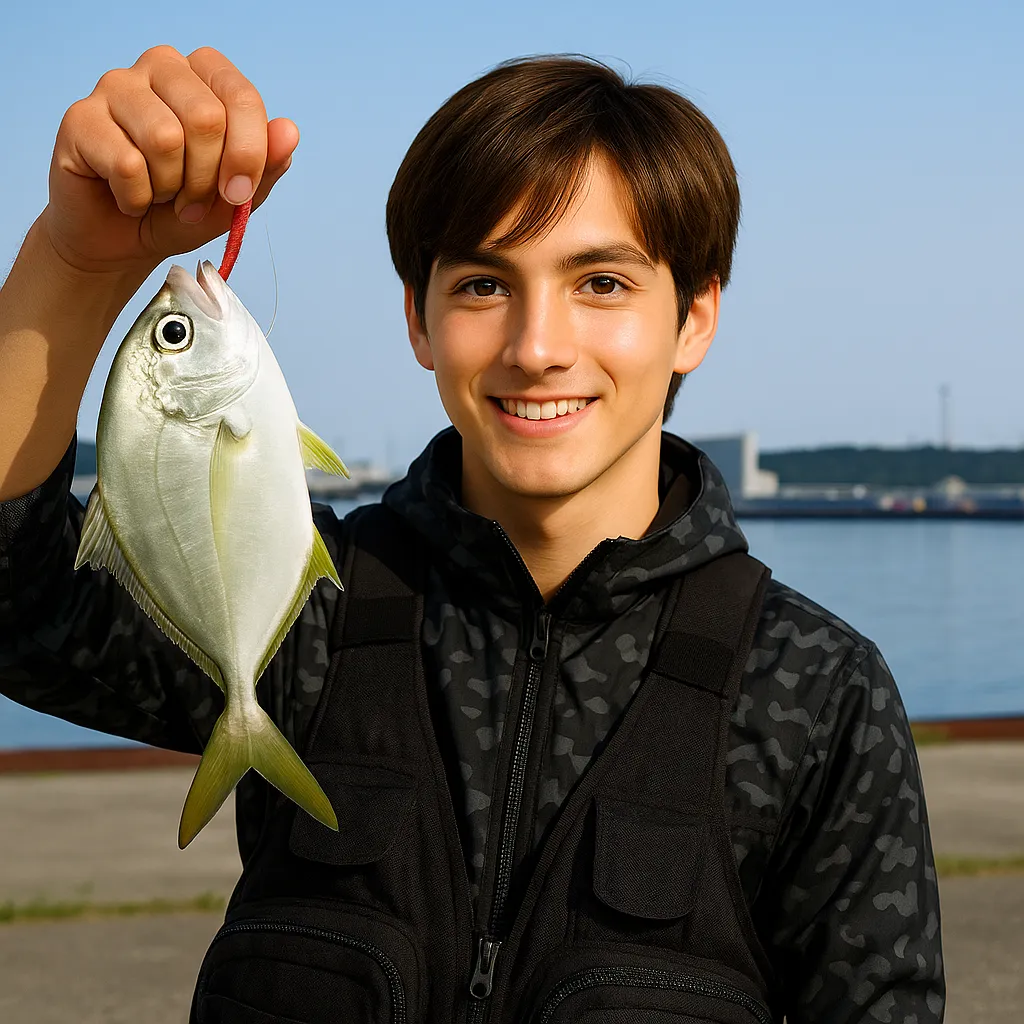 宮崎港でエバの釣果を得た久良木.webp