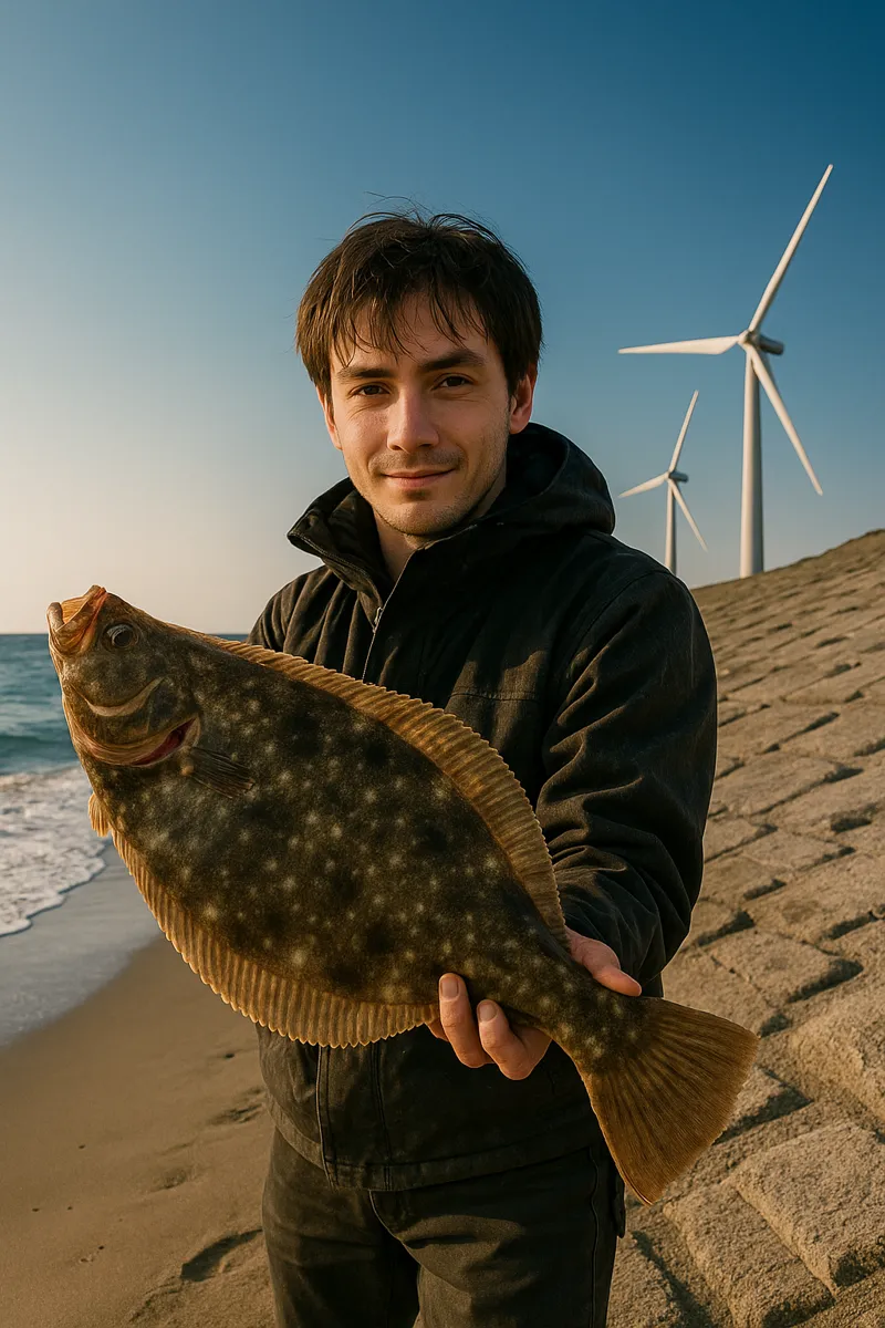 宮野浦海岸でヒラメの釣果を得た久良木.webp
