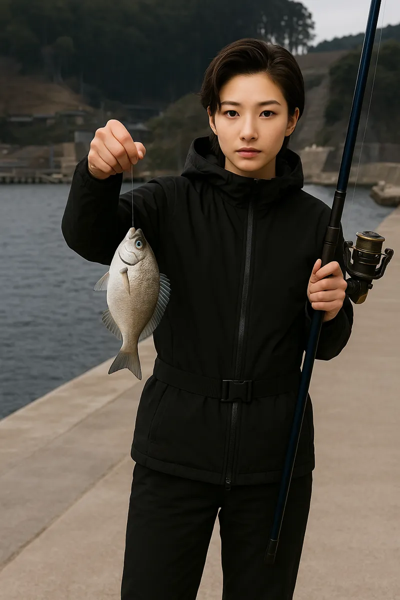 寄磯漁港でウミタナゴの釣果を得た佐伯.webp
