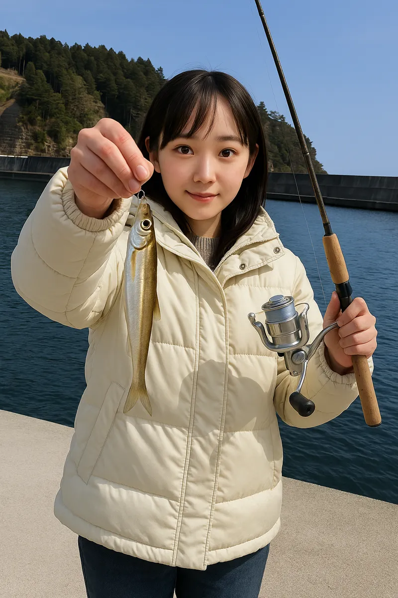 寄磯漁港でチカの釣果を得た国生.webp
