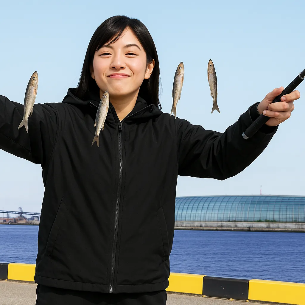 小名浜港でイワシの釣果を得た黒川.webp