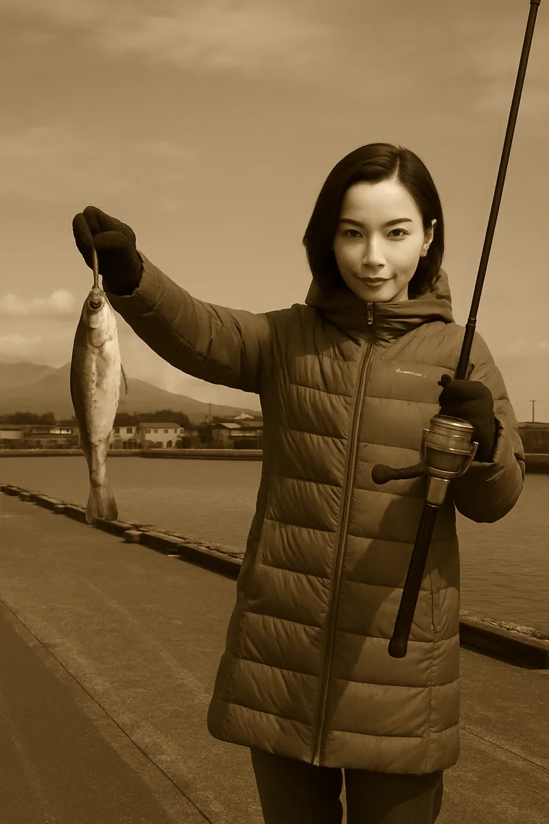小澗分港でハタハタの釣果を得た八重田.webp