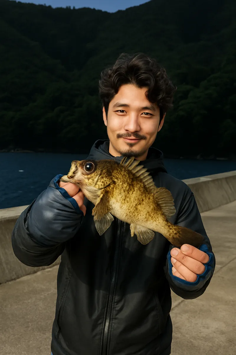 小石浜漁港でメバルの釣果を得た安城.webp