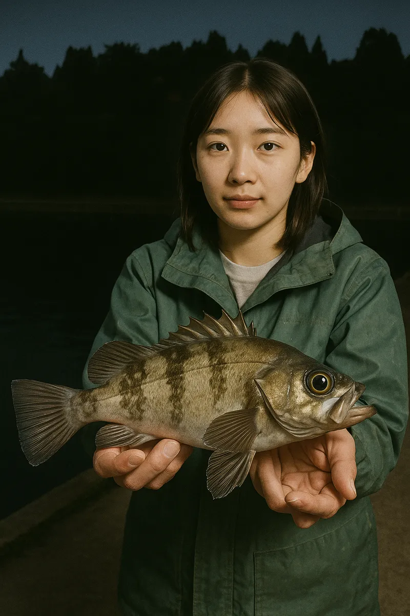 小鯖漁港でメバルの釣果を得た森永.webp