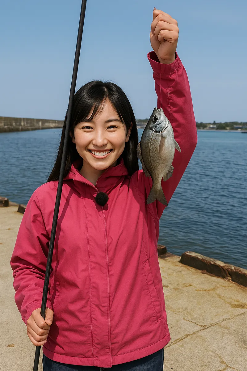 尾駮漁港でウミタナゴの釣果を得た黒川.webp