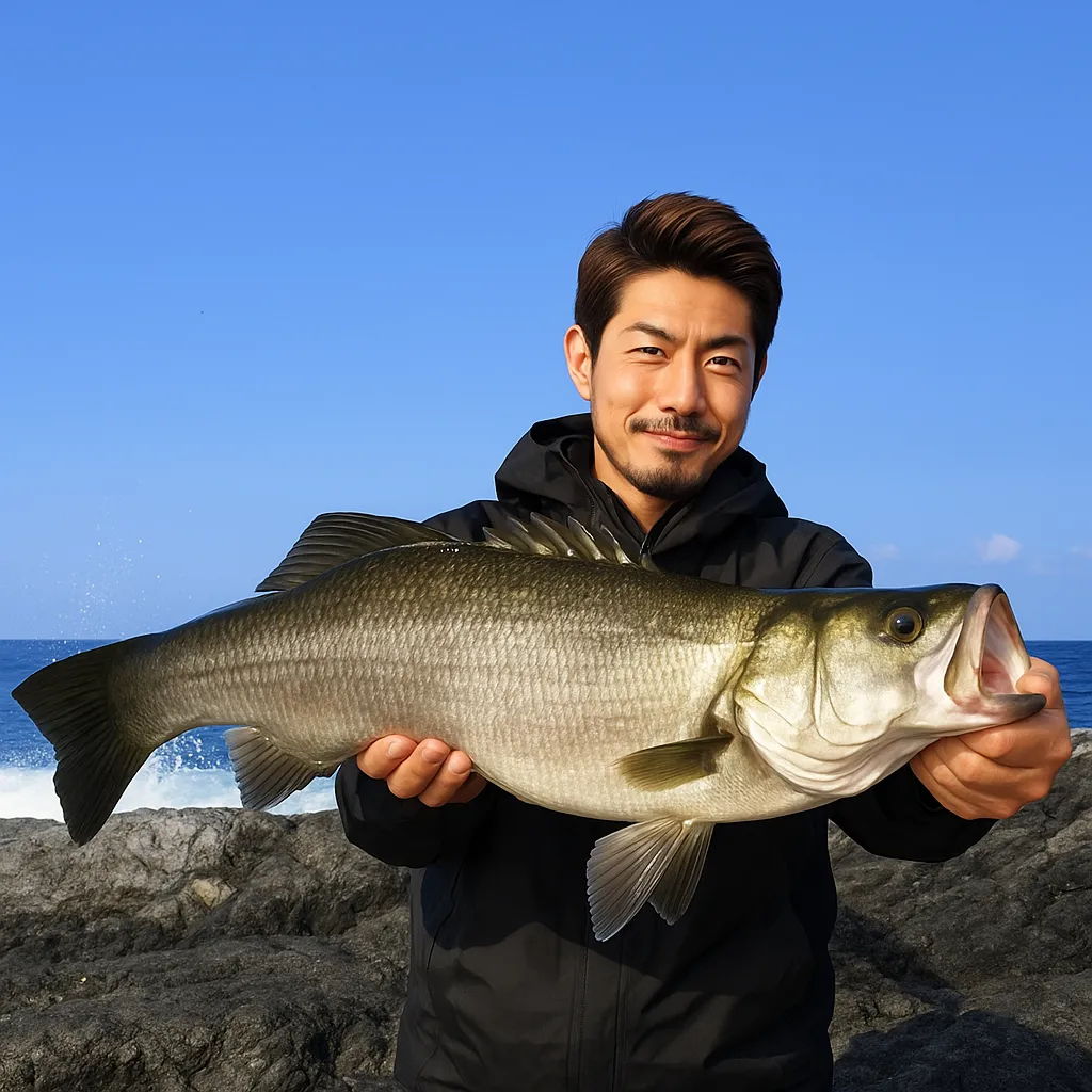 屋久島でヒラスズキの釣果を得た広岡.webp