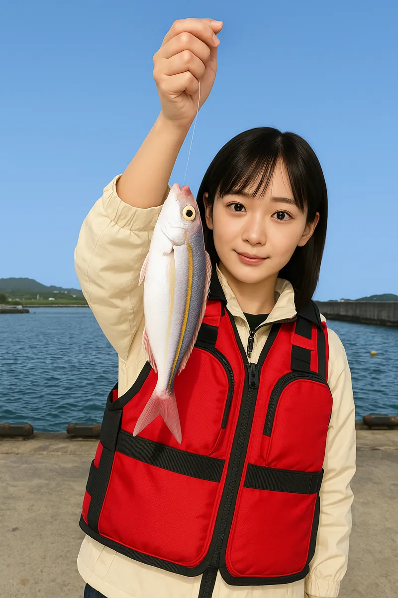 山川漁港でグルクンの釣果を得た国生.webp