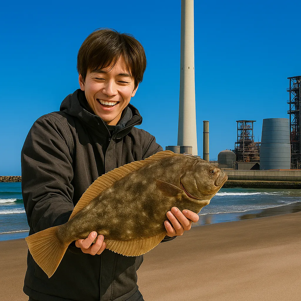 岩沢海岸でヒラメの釣果を得た久良木.webp