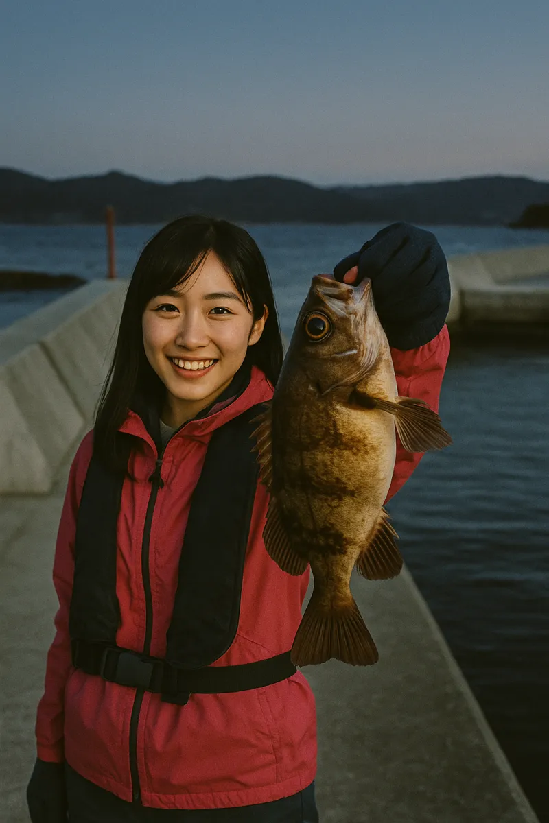 広田漁港でメバルの釣果を得た黒川.webp
