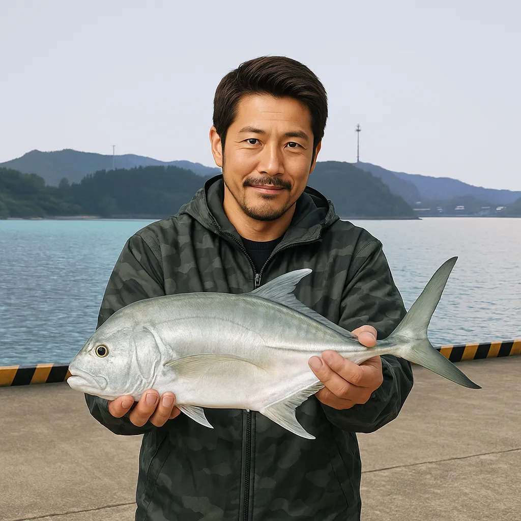 延岡新港でエバの釣果を得た広岡.webp