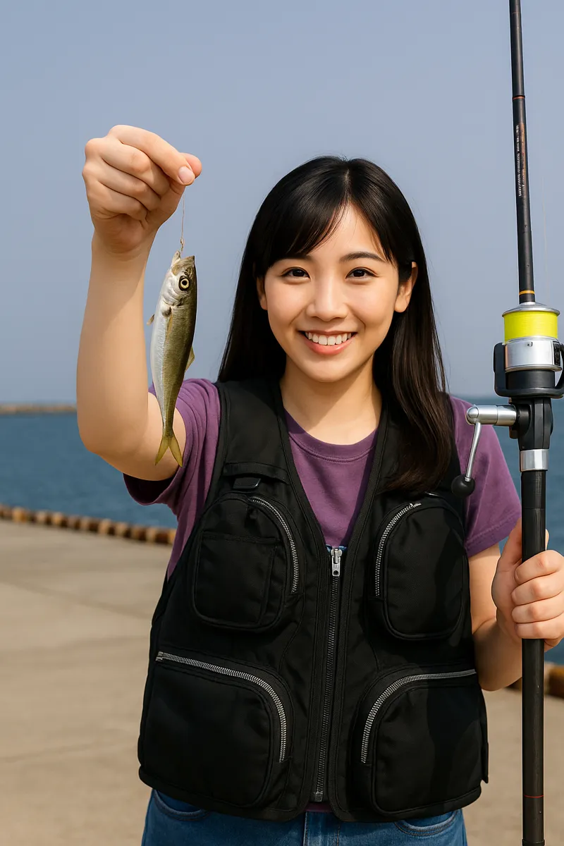 延岡新港でサビキ釣りの釣果を得た黒川.webp