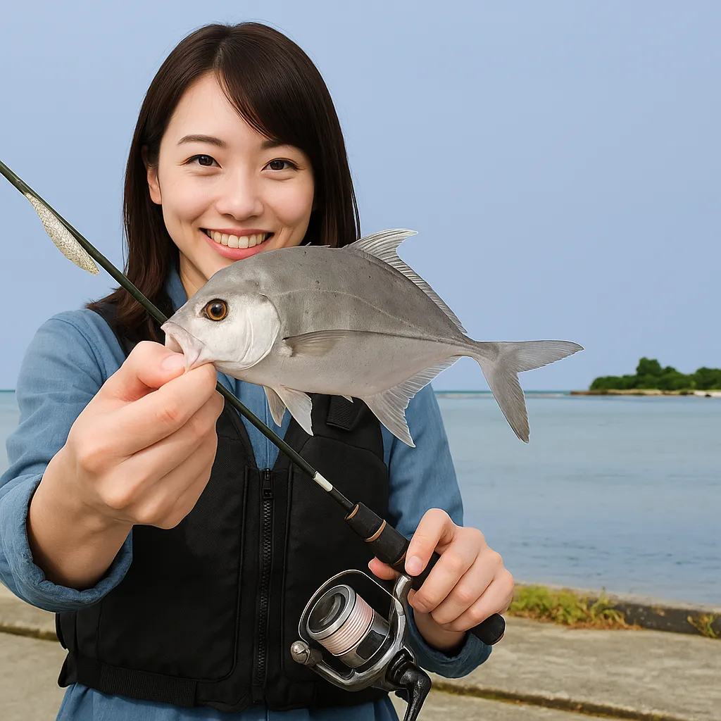 徳之島でギンガメアジの釣果を得た西岡.webp