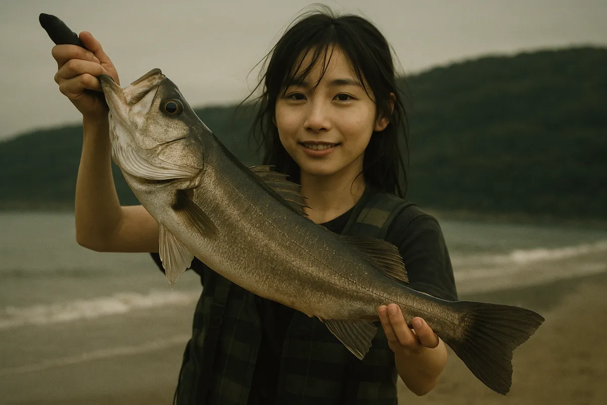 戸賀漁港でシーバスの釣果を得た黒川.webp