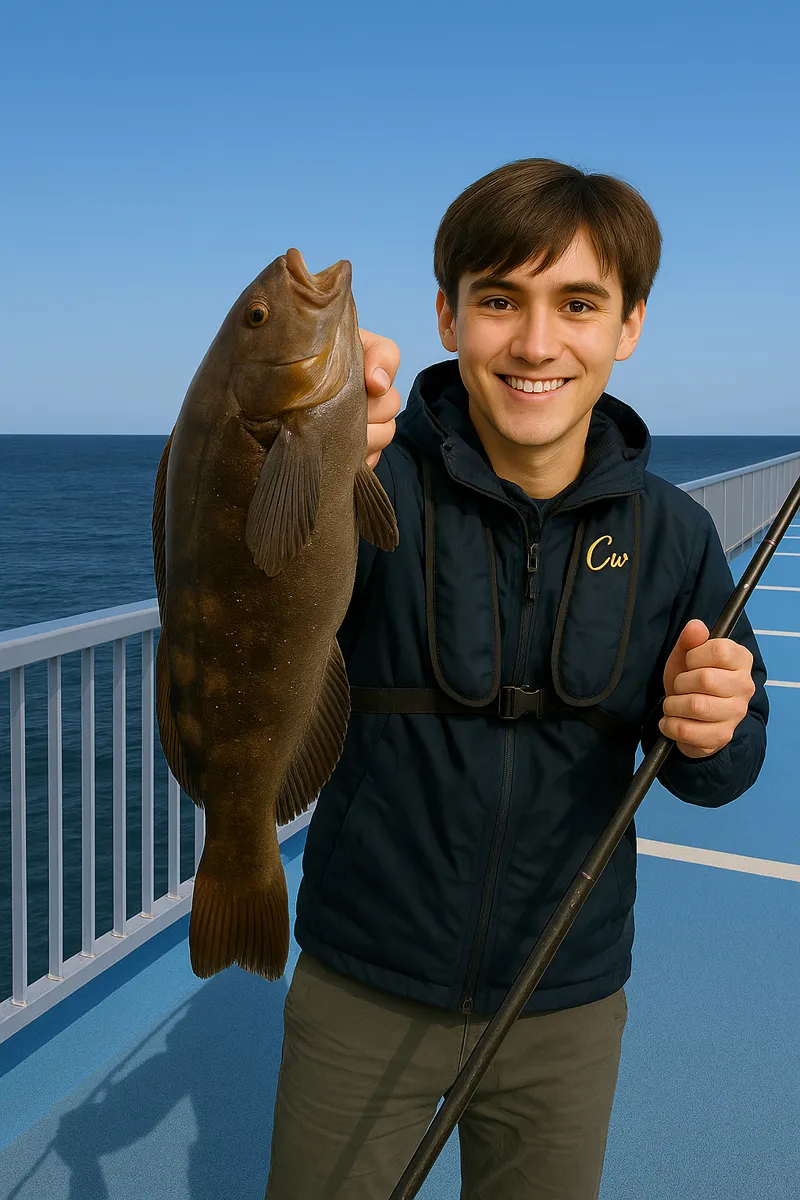 新地海釣り公園でアイナメの釣果を得た久良木.webp