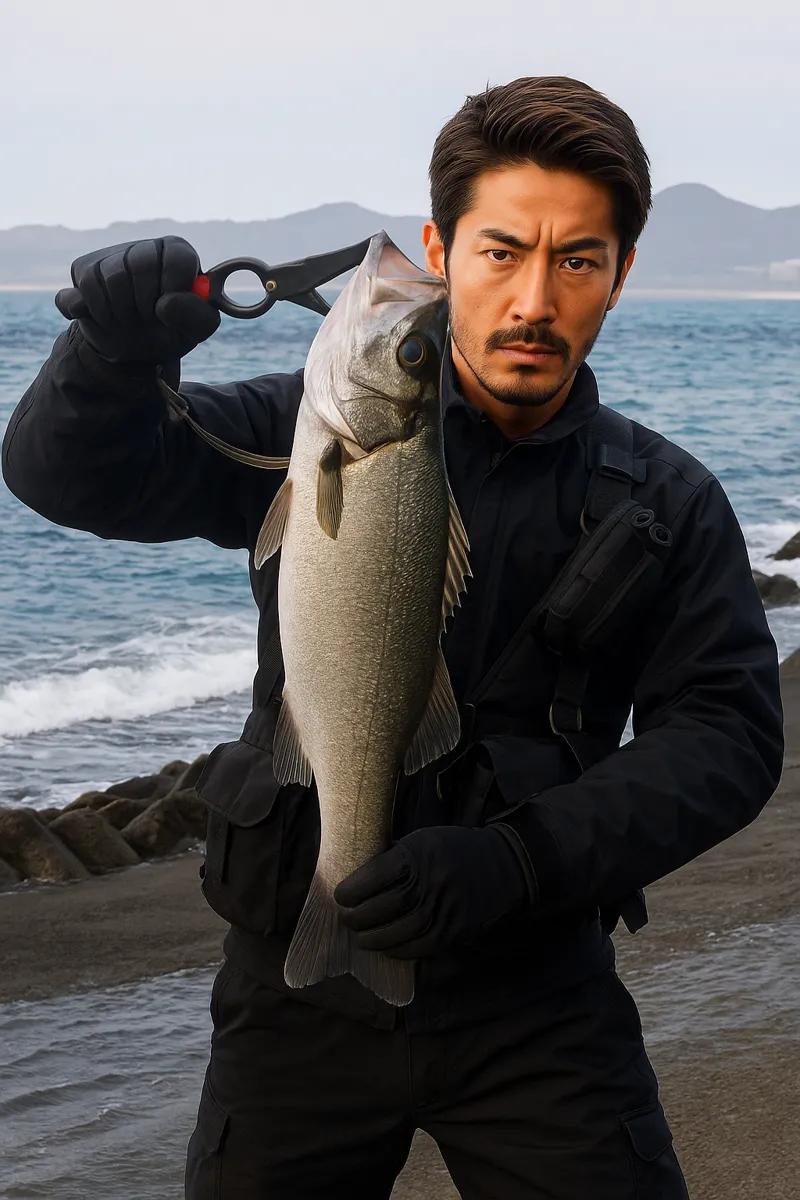 方財サーフでヒラスズキの釣果を得た広岡.webp