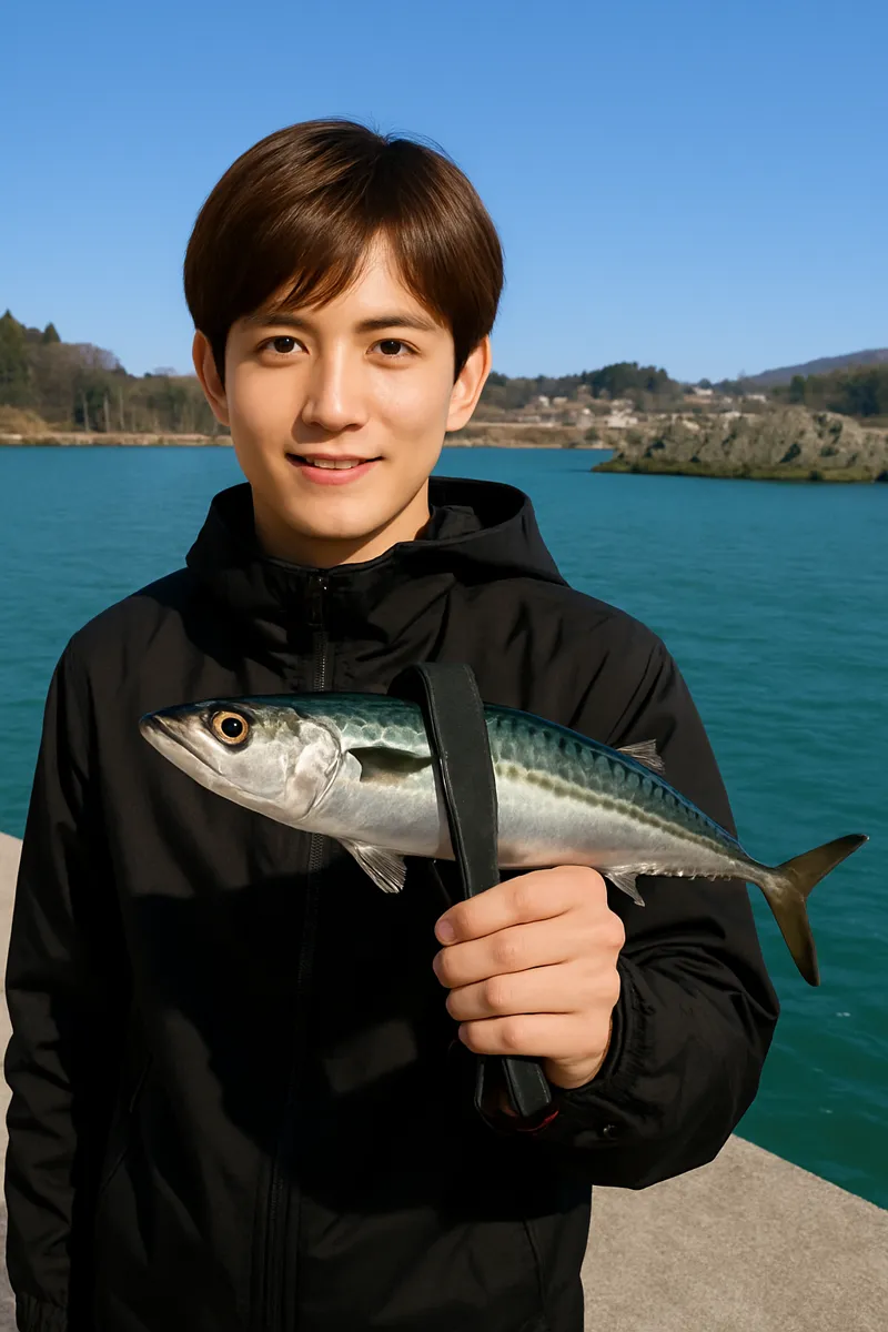 日門漁港でサバの釣果を得た久良木.webp