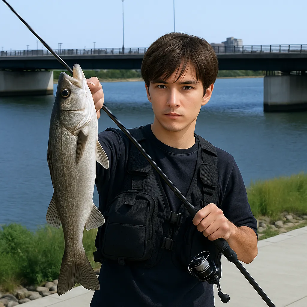 旧北上川河口でシーバスの釣果を得た久良木.webp