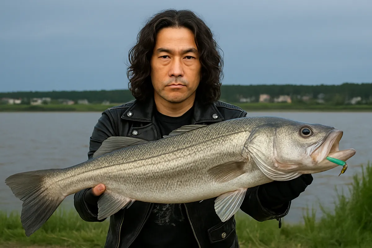 最上川河口でシーバスの釣果を得た岸本.webp