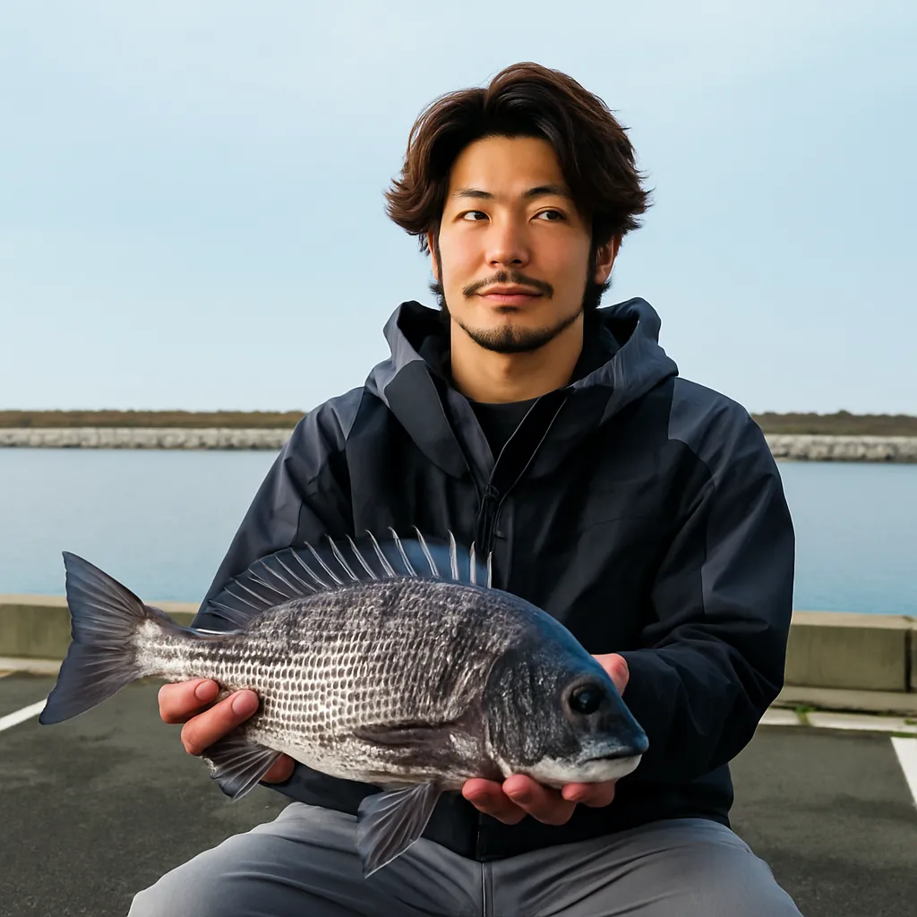 松川浦でクロダイの釣果を得た澤田.webp