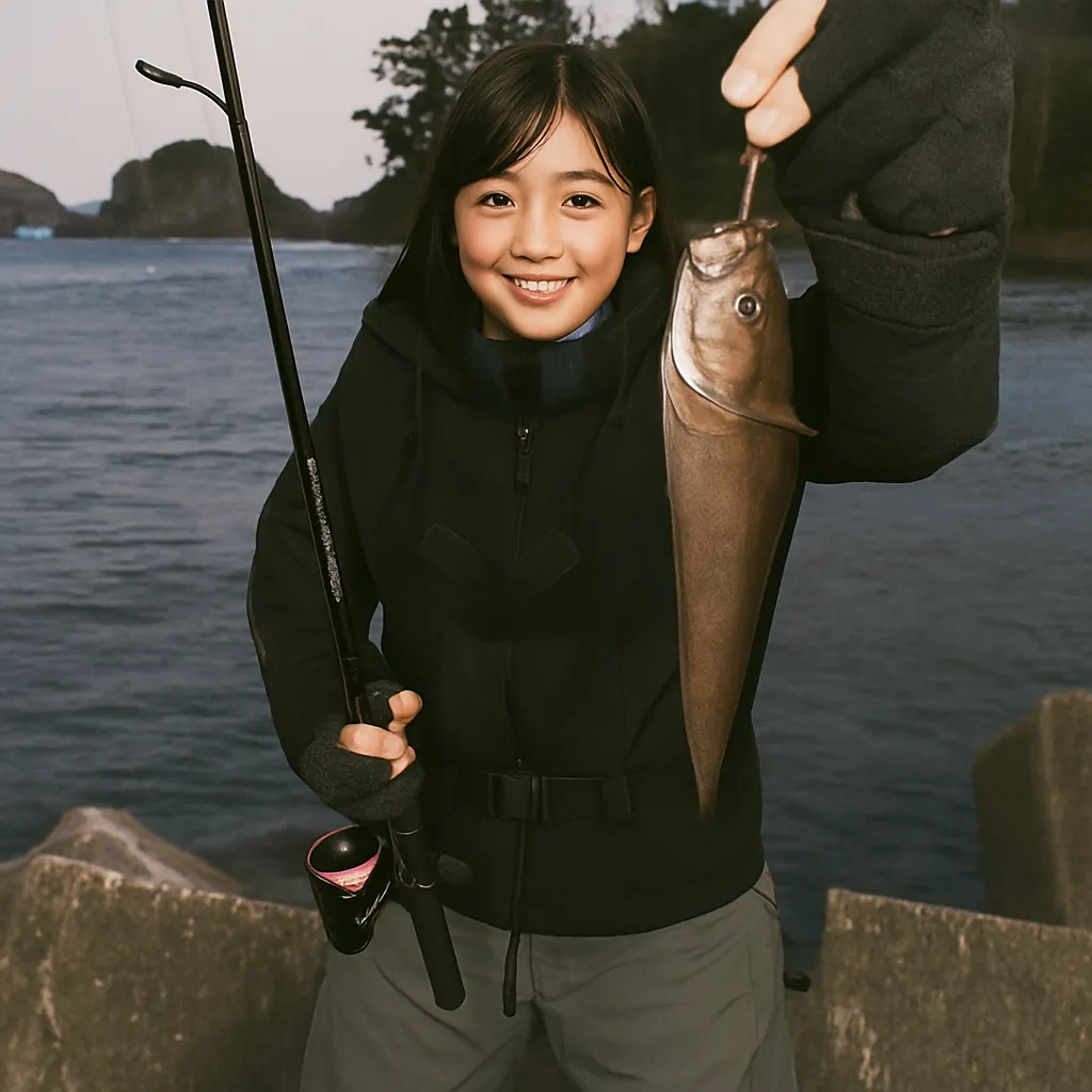 根岬漁港でドンコの釣果を得た黒川.webp