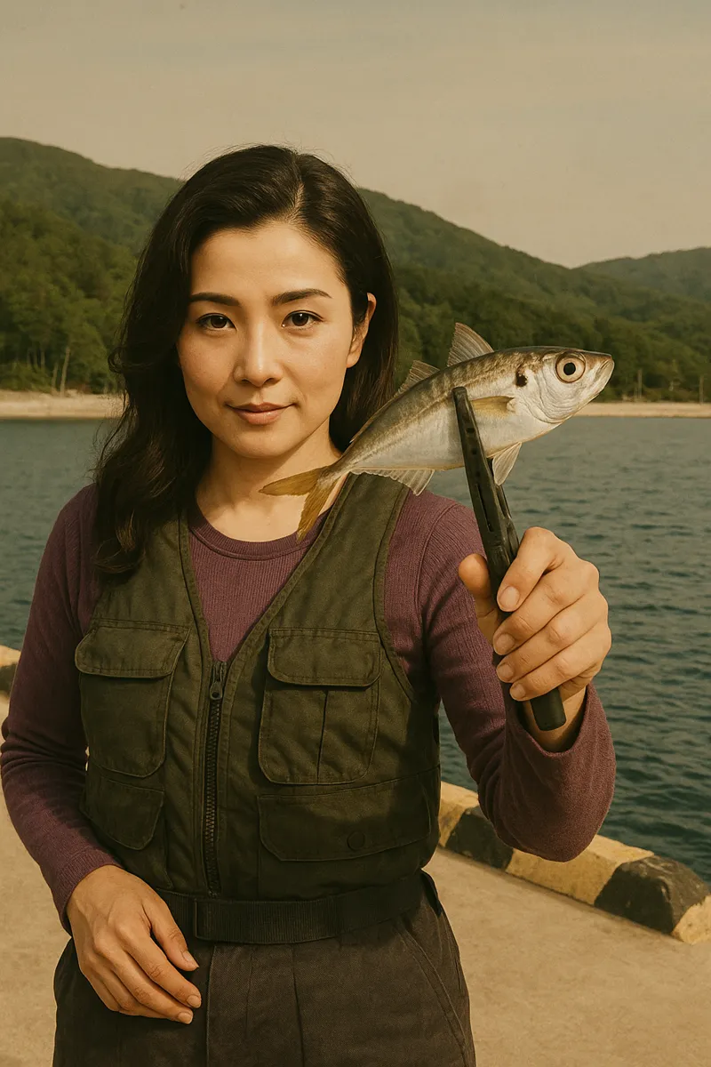 桃浦漁港でアジの釣果を得た八重田.webp