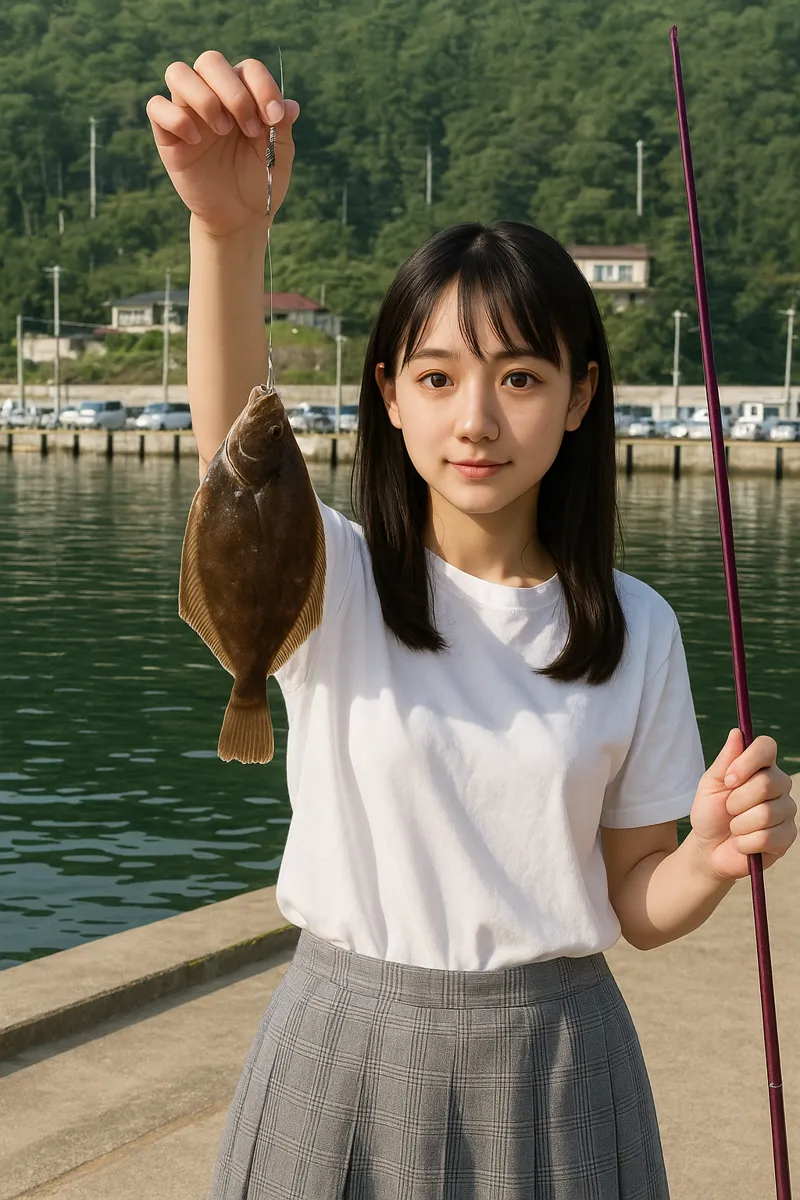 桃浦漁港でカレイの釣果を得た国生.webp