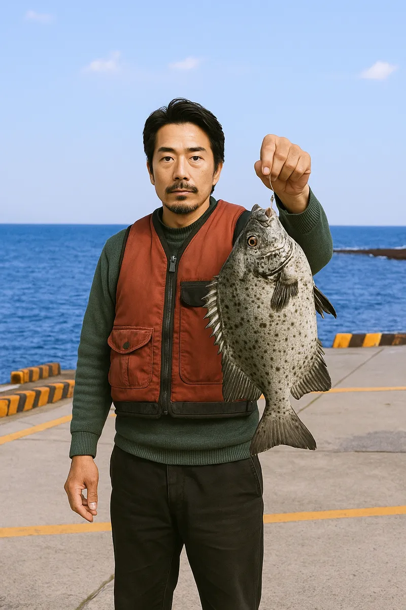 桜島でイシガキダイの釣果を得た佐々木.webp