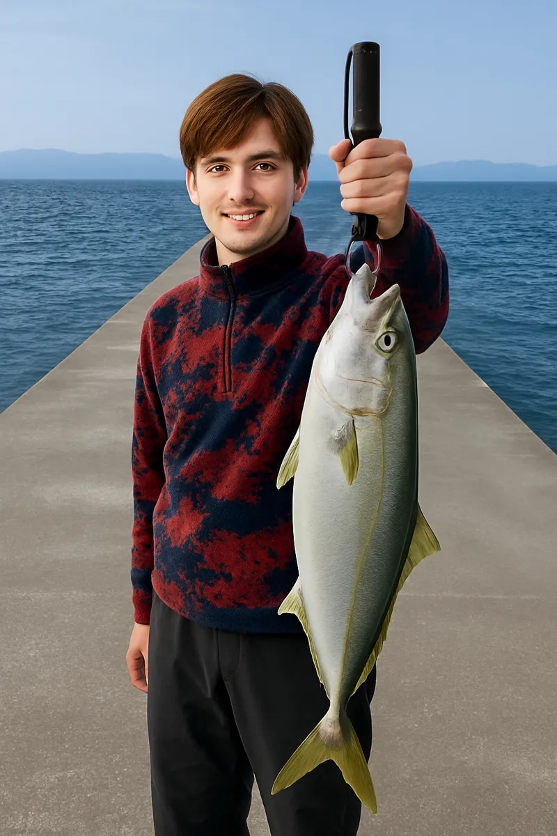 梶寄港でハマチの釣果を得た久良木.webp