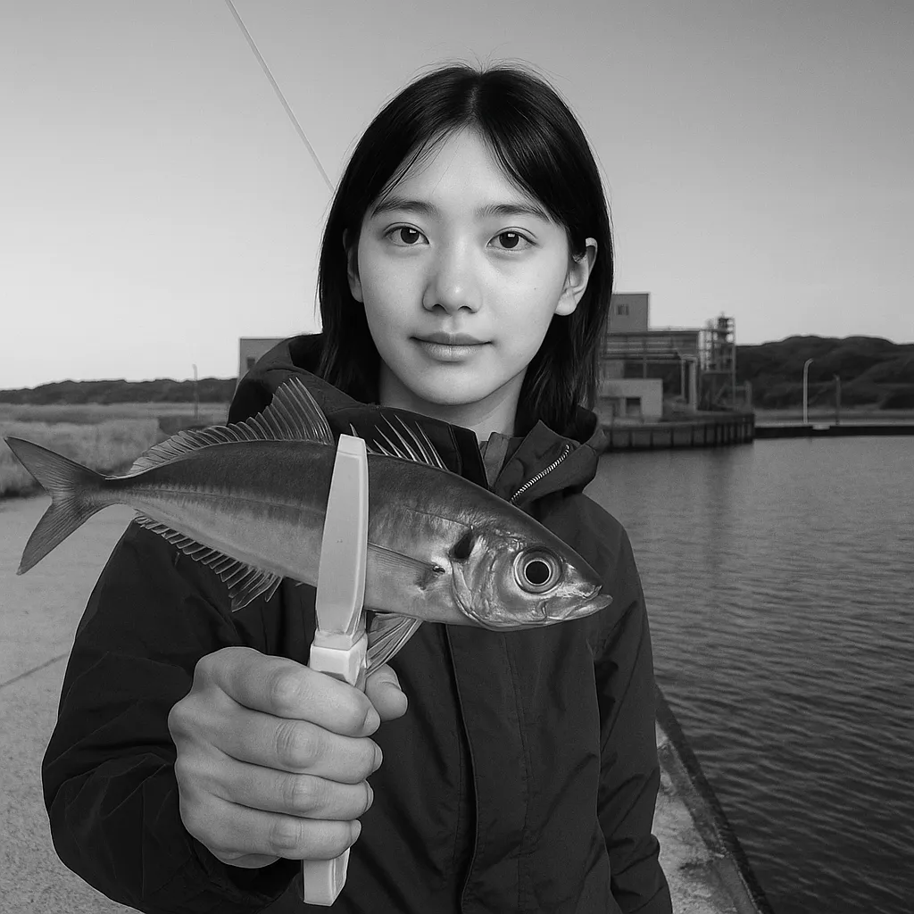 椿漁港でアジングの釣果を得た森永.webp