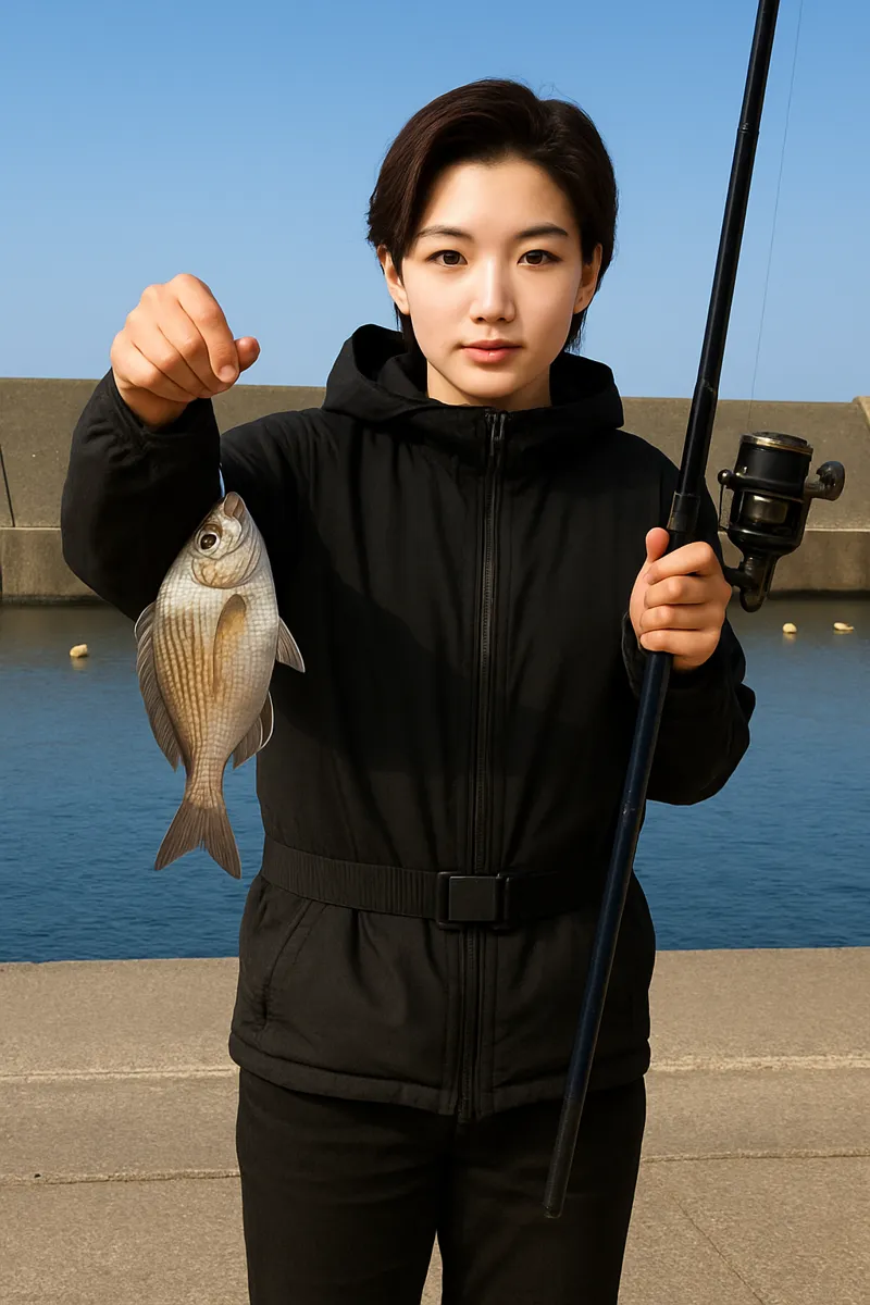 横磯漁港でウミタナゴの釣果を得た佐伯.webp