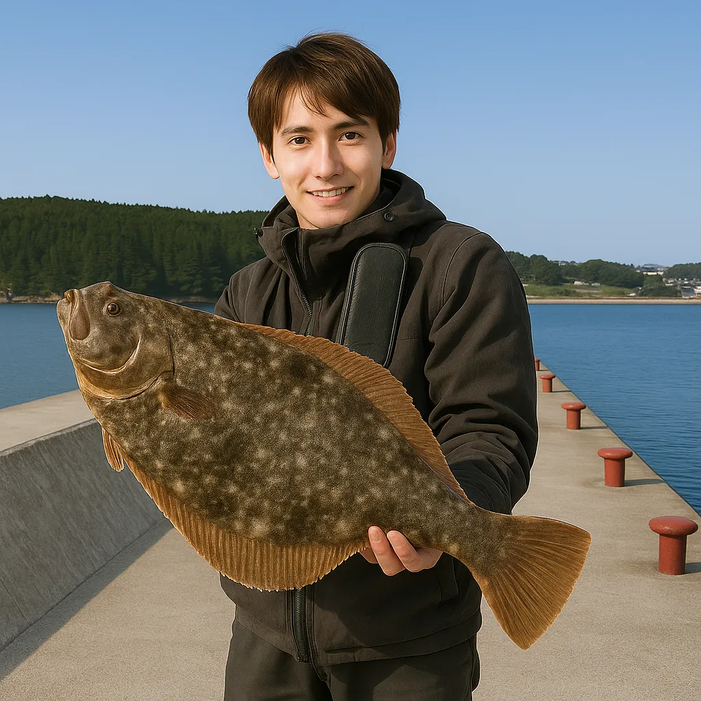 気仙沼大島でヒラメの釣果を得た久良木.webp
