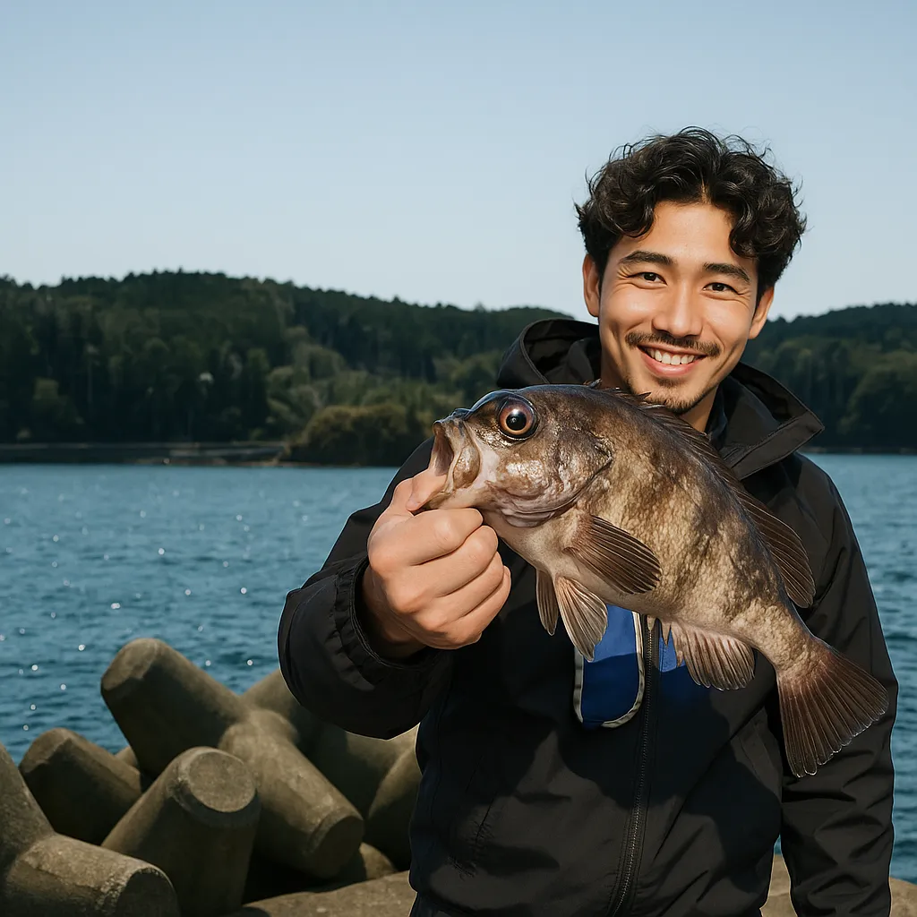 気仙沼大島でメバルの釣果を得た安城.webp