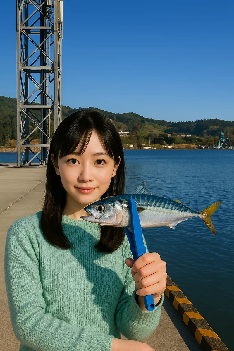 気仙沼港でサバの釣果を得た国生.webp