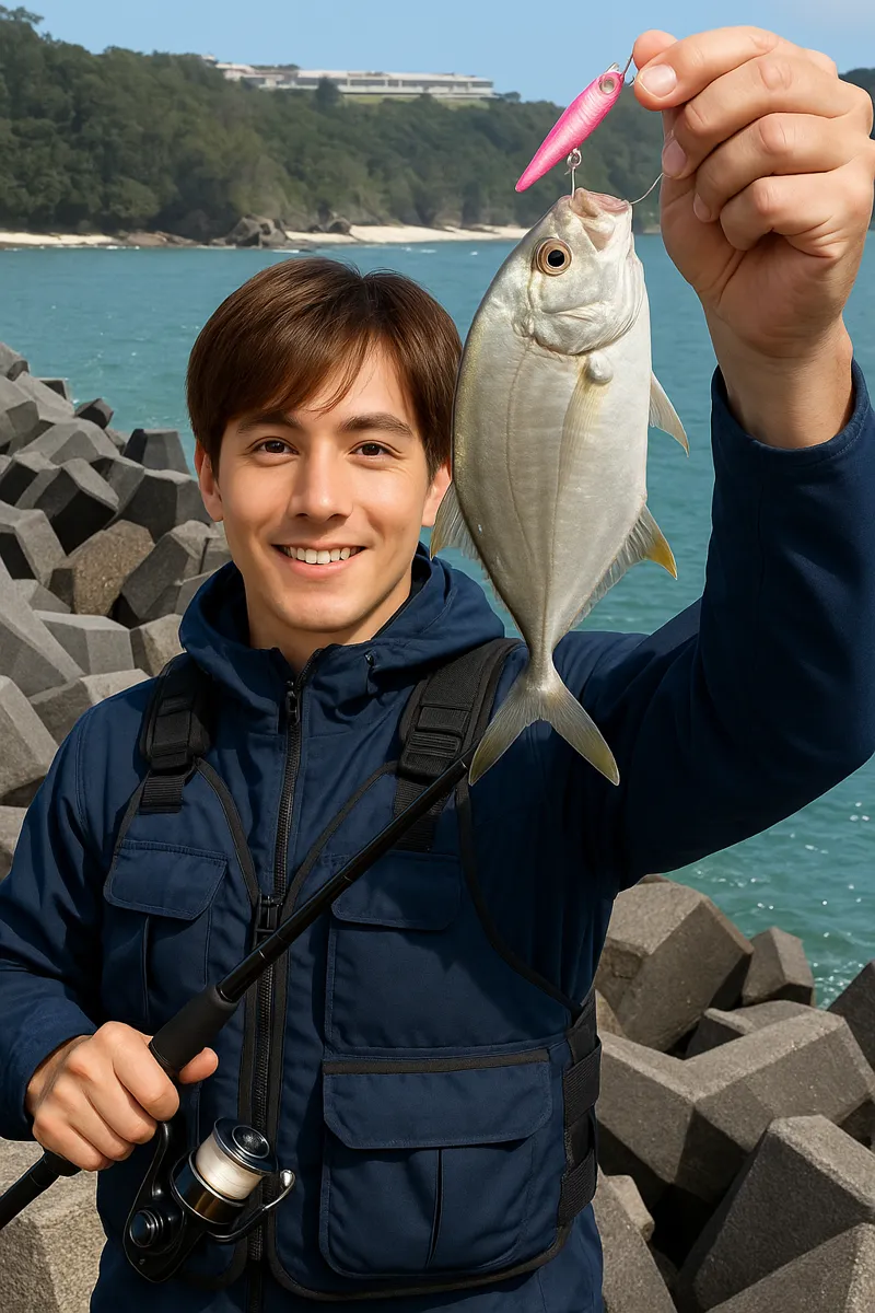汀間漁港でガーラの釣果を得た久良木.webp