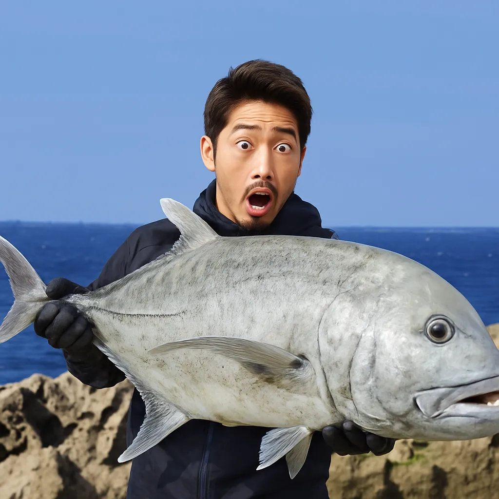 沖永良部島でロウニンアジの釣果を得た広岡.webp