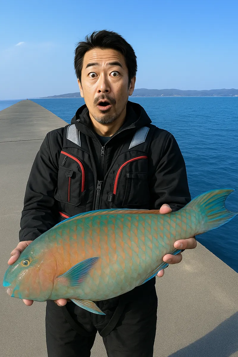 泡瀬一文字でイブラチャーの釣果を得た佐々木.webp
