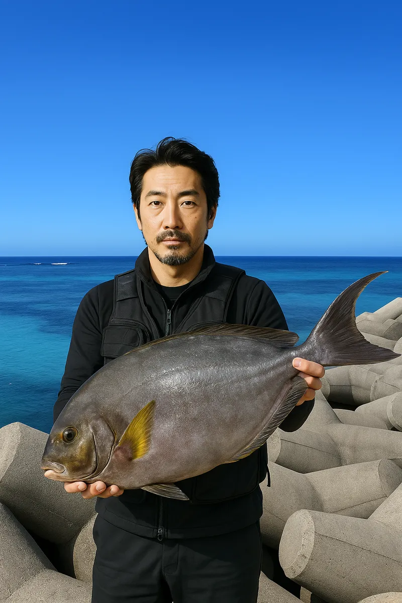 波照間島でトカジャーの釣果を得た佐々木.webp