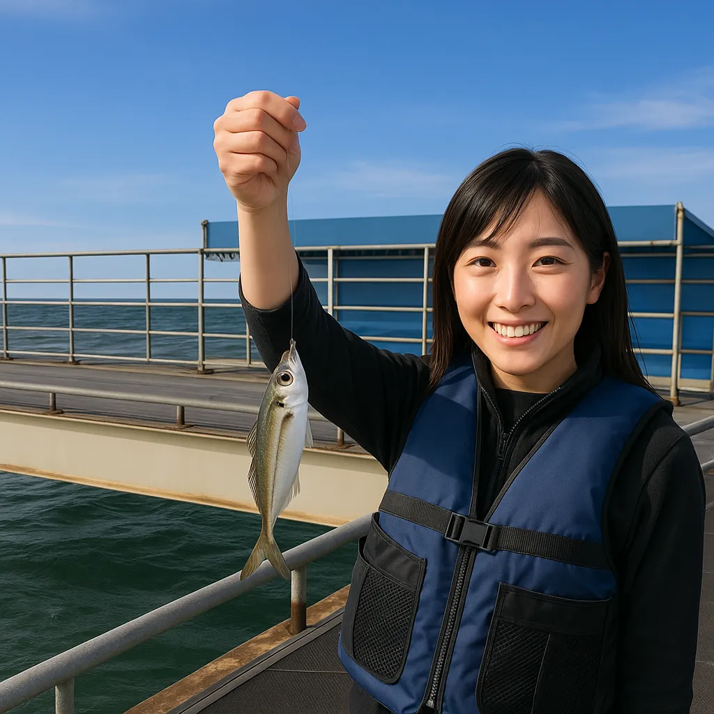 浅虫海づり公園でアジの釣果を得た黒川.webp