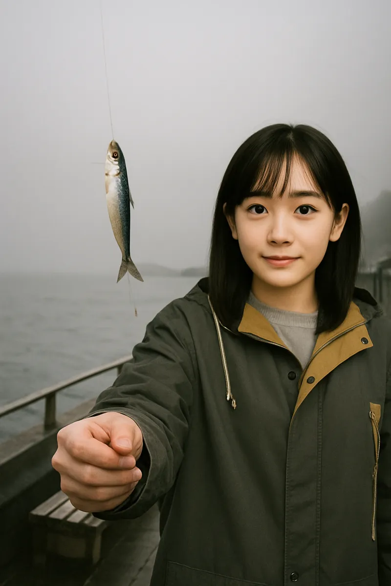 浅虫海づり公園でイワシの釣果を得た国生.webp