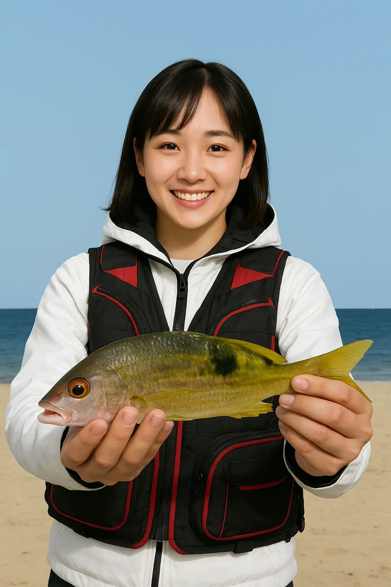 浜比嘉島でヤマトビーの釣果を得た国生.webp