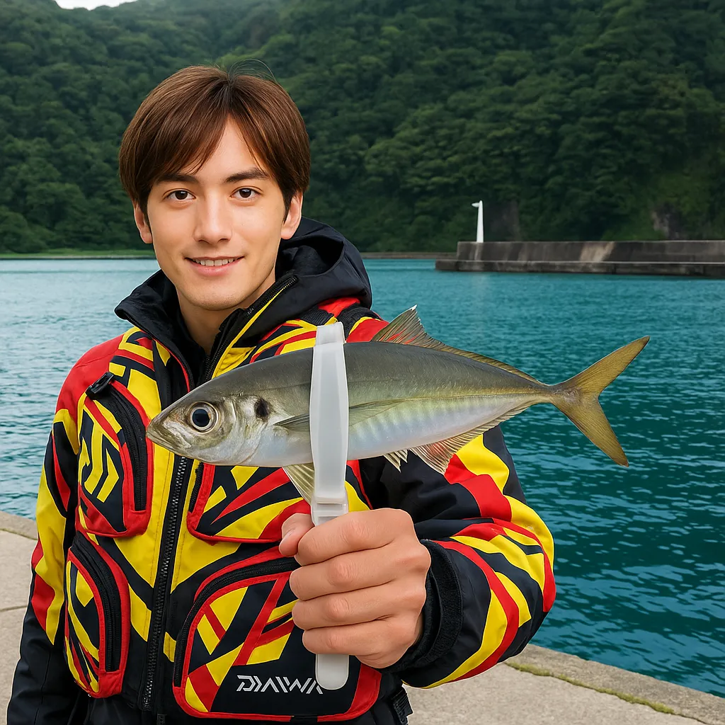 浦田漁港でアジの釣果を得た久良木.webp
