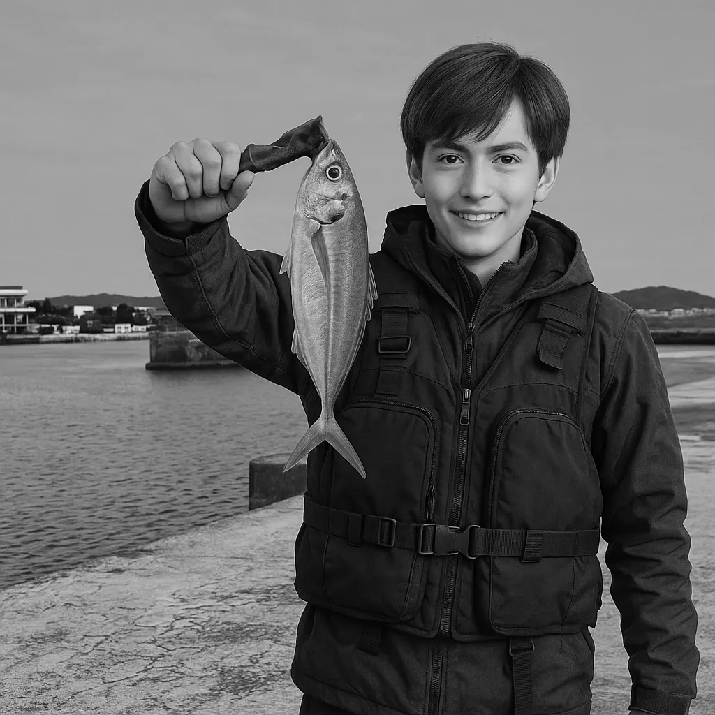 海野漁港でグルクマの釣果を得た久良木.webp