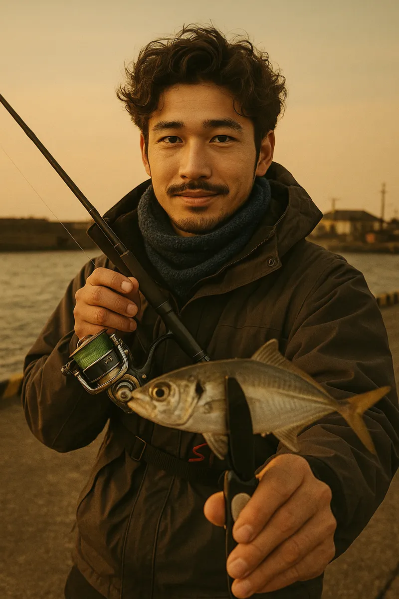 深浦港でアジングの釣果を得た安城.webp