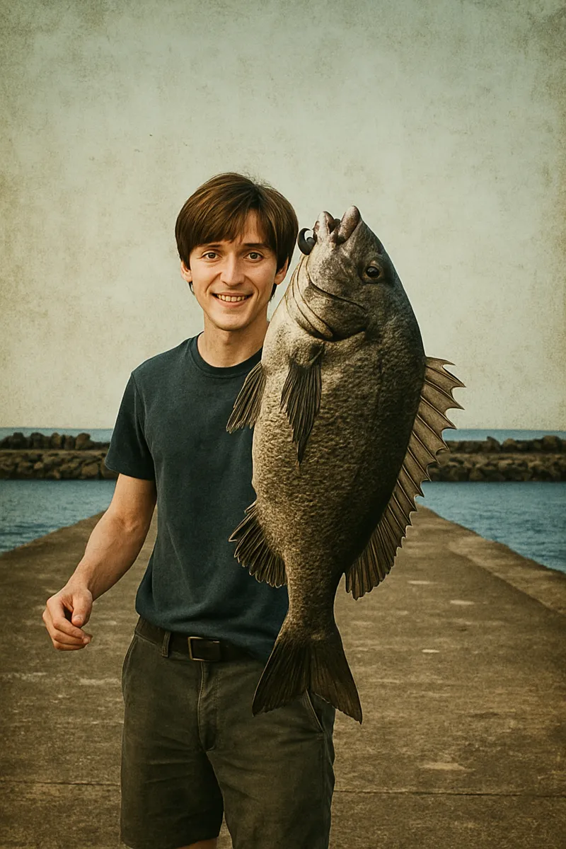 温海海岸でクロダイの釣果を得た久良木.webp