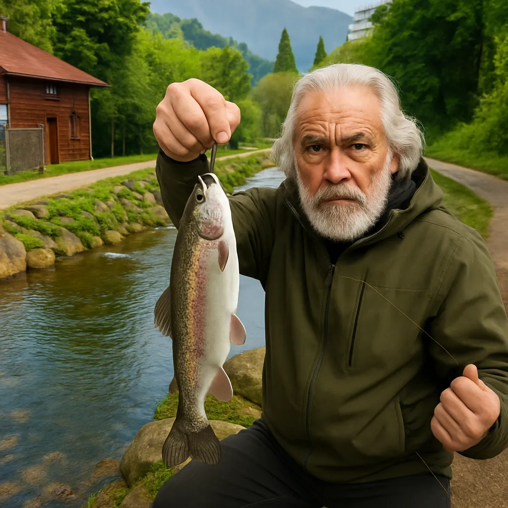 湯沢フィッシングパークでニジマスの釣果を得た米田.webp