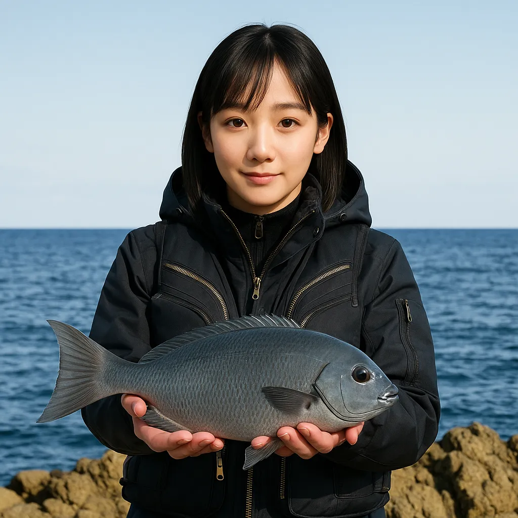 潮瀬崎でメジナの釣果を得た国生.webp