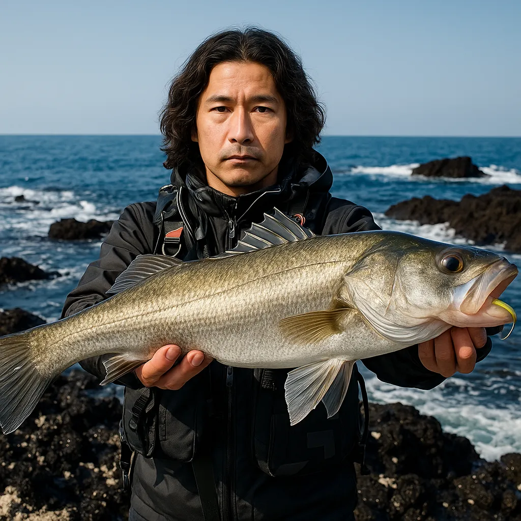 田代島でシーバスの釣果を得た岸本.webp