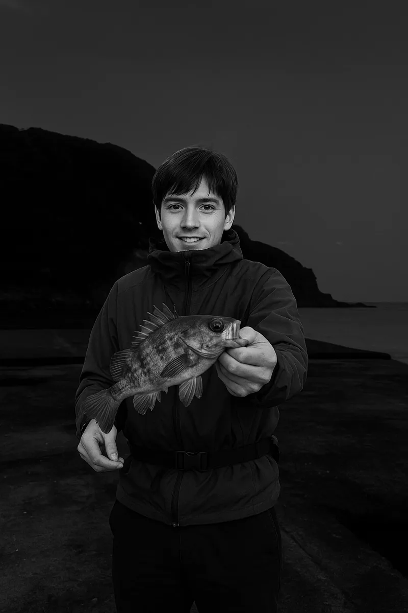 由良漁港でメバルの釣果を得た久良木.webp