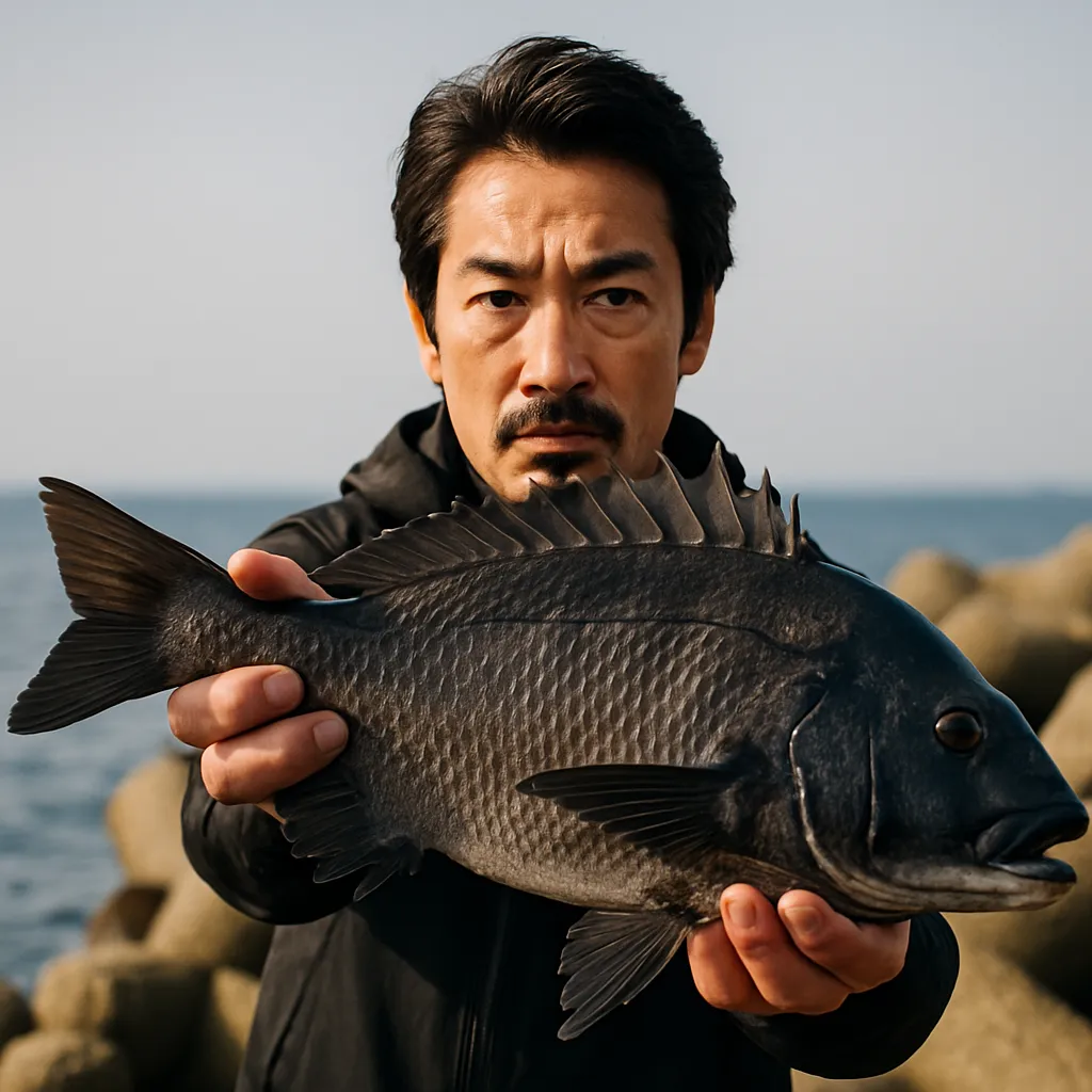 畠漁港でクロダイの釣果を得た佐々木.webp